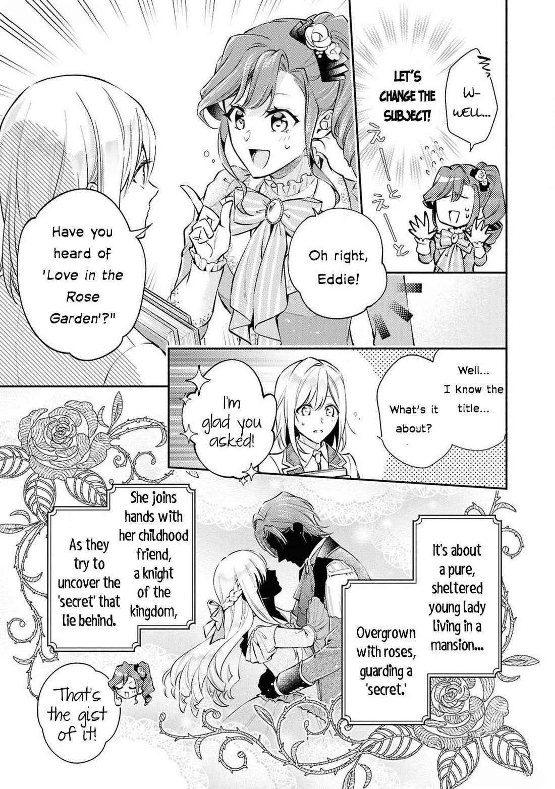 Though I May Be a Villainess, I'll Show You I Can Obtain Happiness! Chapter 12.1 page 20 - Vol.12 Chapter 1: Love in the Rose Garden