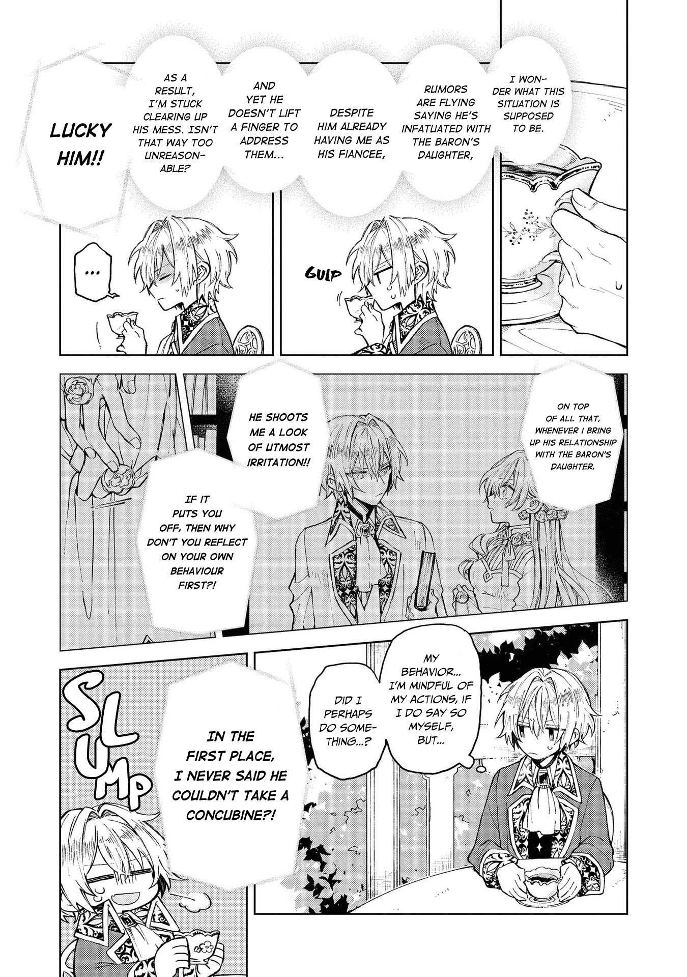 Though I May Be a Villainess, I'll Show You I Can Obtain Happiness! Chapter 3.1 page 14 - Vol.3 Chapter 1: One Day, I was Able to Hear the Inner Voice of my Fiancee