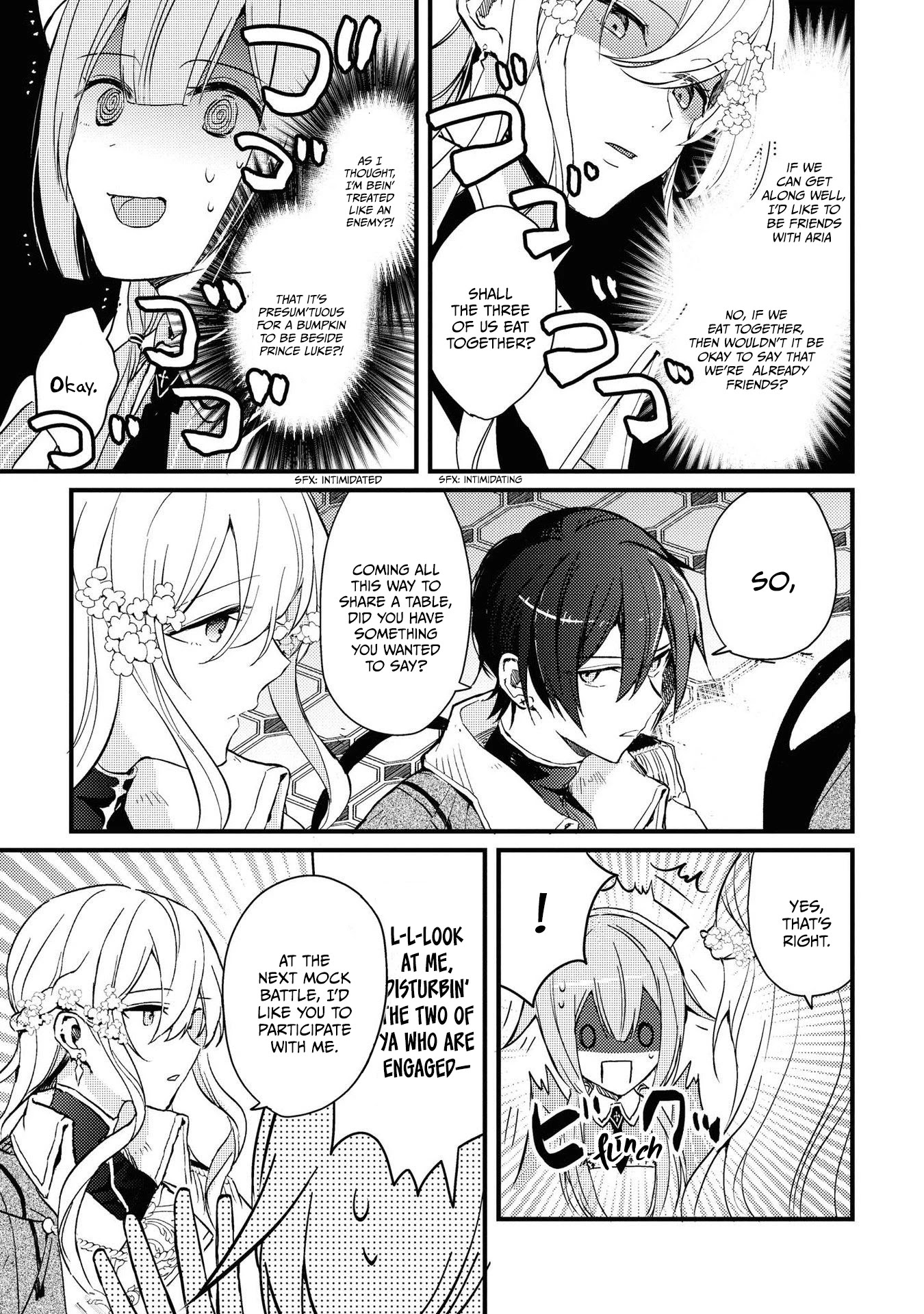 Though I May Be a Villainess, I'll Show You I Can Obtain Happiness! Chapter 4.2 page 15 - Vol.4 Chapter 2: The Kingdom's Most Feared Noble Lady Knight and a Tale Revolving Around her Sword, Fist, and Relationship Skills
