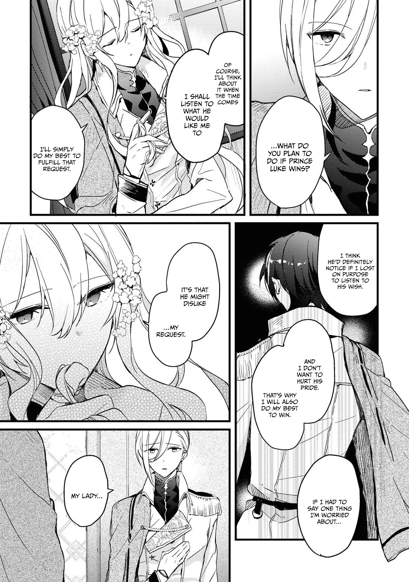 Though I May Be a Villainess, I'll Show You I Can Obtain Happiness! Chapter 4.2 page 19 - Vol.4 Chapter 2: The Kingdom's Most Feared Noble Lady Knight and a Tale Revolving Around her Sword, Fist, and Relationship Skills