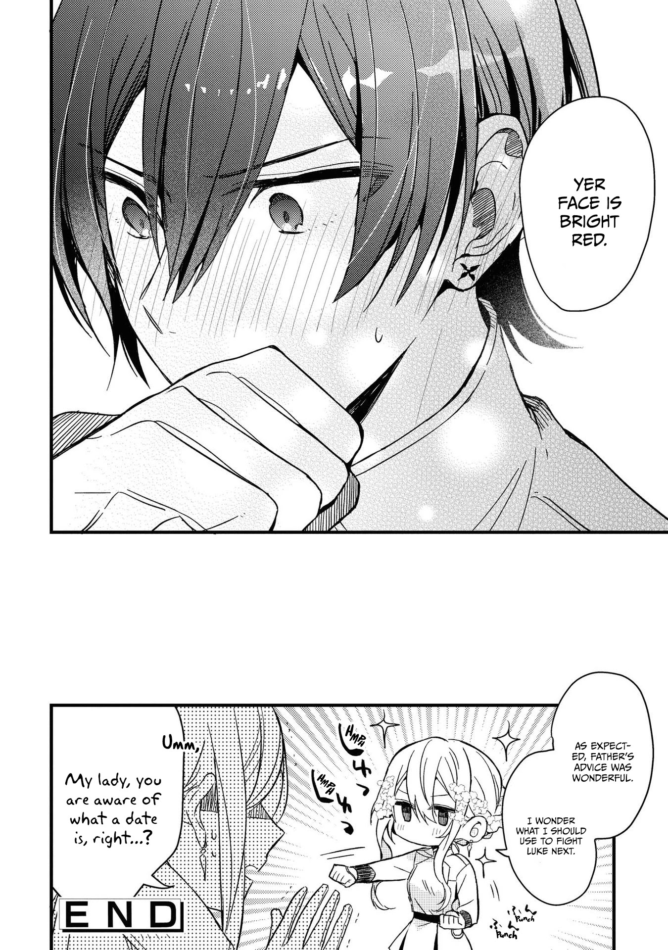 Though I May Be a Villainess, I'll Show You I Can Obtain Happiness! Chapter 4.2 page 32 - Vol.4 Chapter 2: The Kingdom's Most Feared Noble Lady Knight and a Tale Revolving Around her Sword, Fist, and Relationship Skills