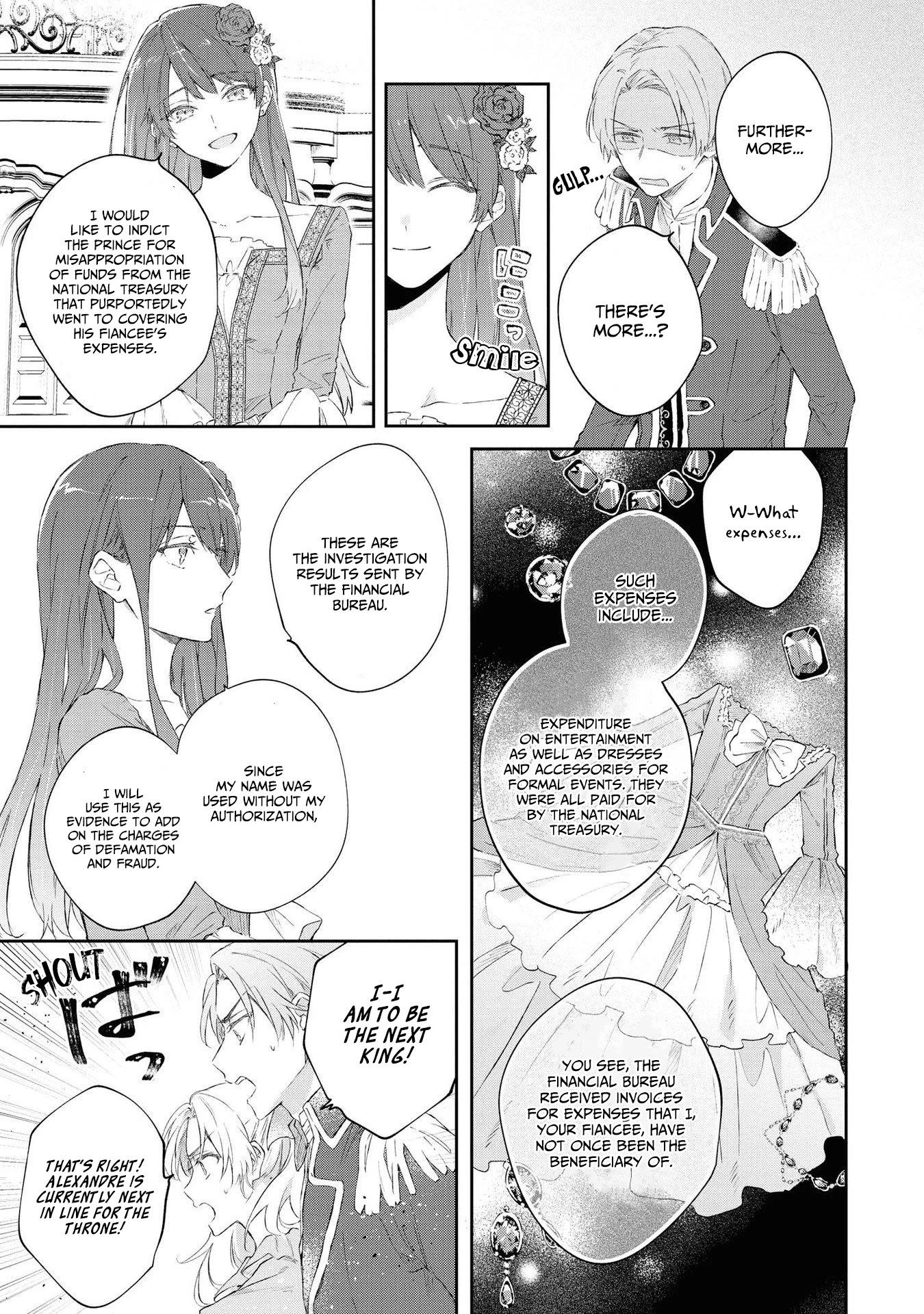 Though I May Be a Villainess, I'll Show You I Can Obtain Happiness! Chapter 4.5 page 23 - Vol.4 Chapter 5: Nightmare Graduation Party