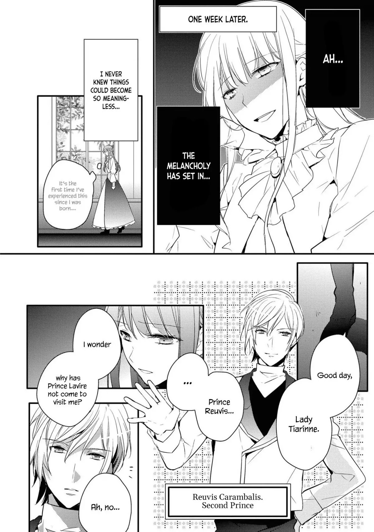 Though I May Be a Villainess, I'll Show You I Can Obtain Happiness! Chapter 5.3 page 10 - Vol.5 Chapter 3: The Melancholic Noble Girl Clad in a Jet-Black Dress