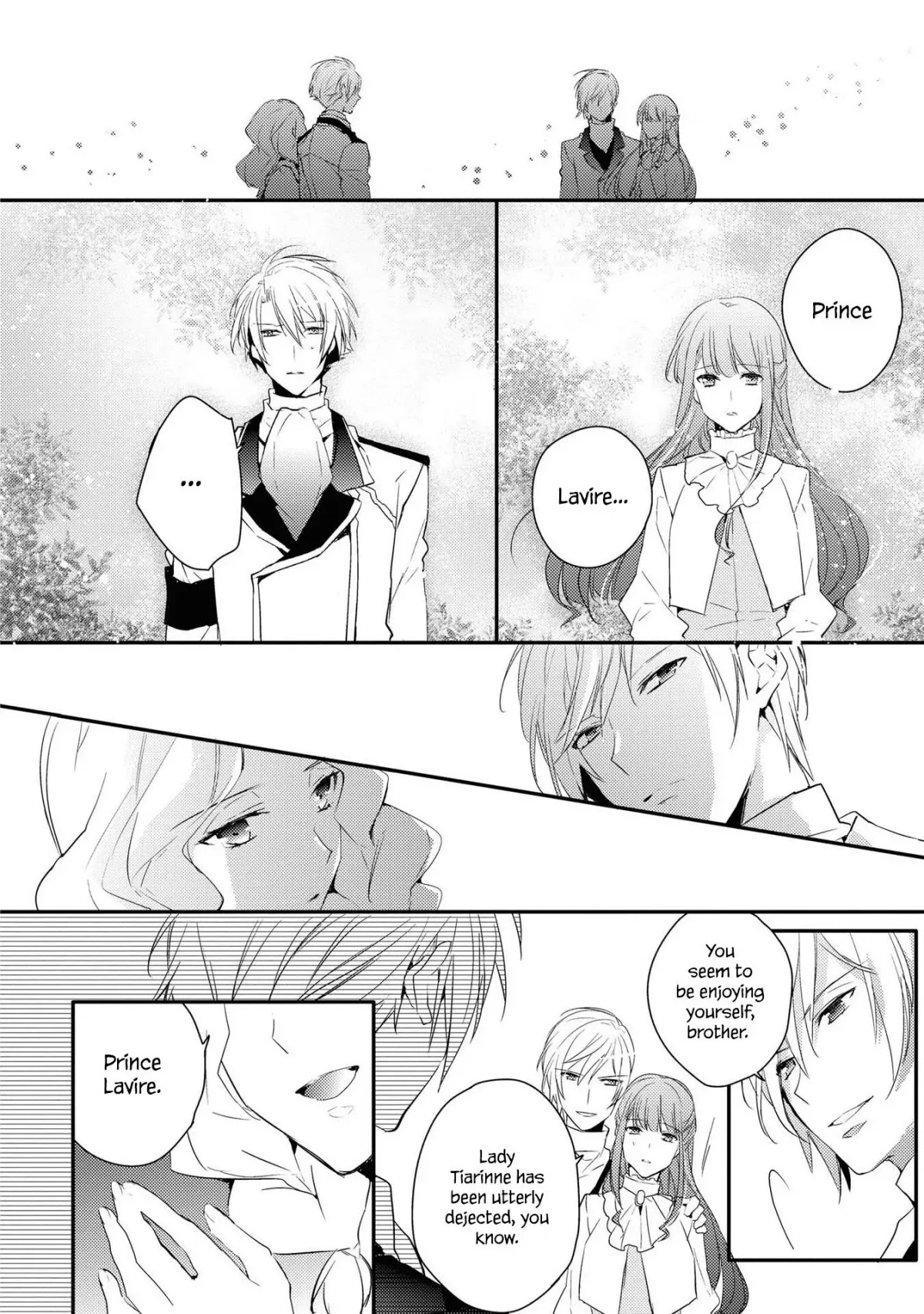 Though I May Be a Villainess, I'll Show You I Can Obtain Happiness! Chapter 5.3 page 12 - Vol.5 Chapter 3: The Melancholic Noble Girl Clad in a Jet-Black Dress