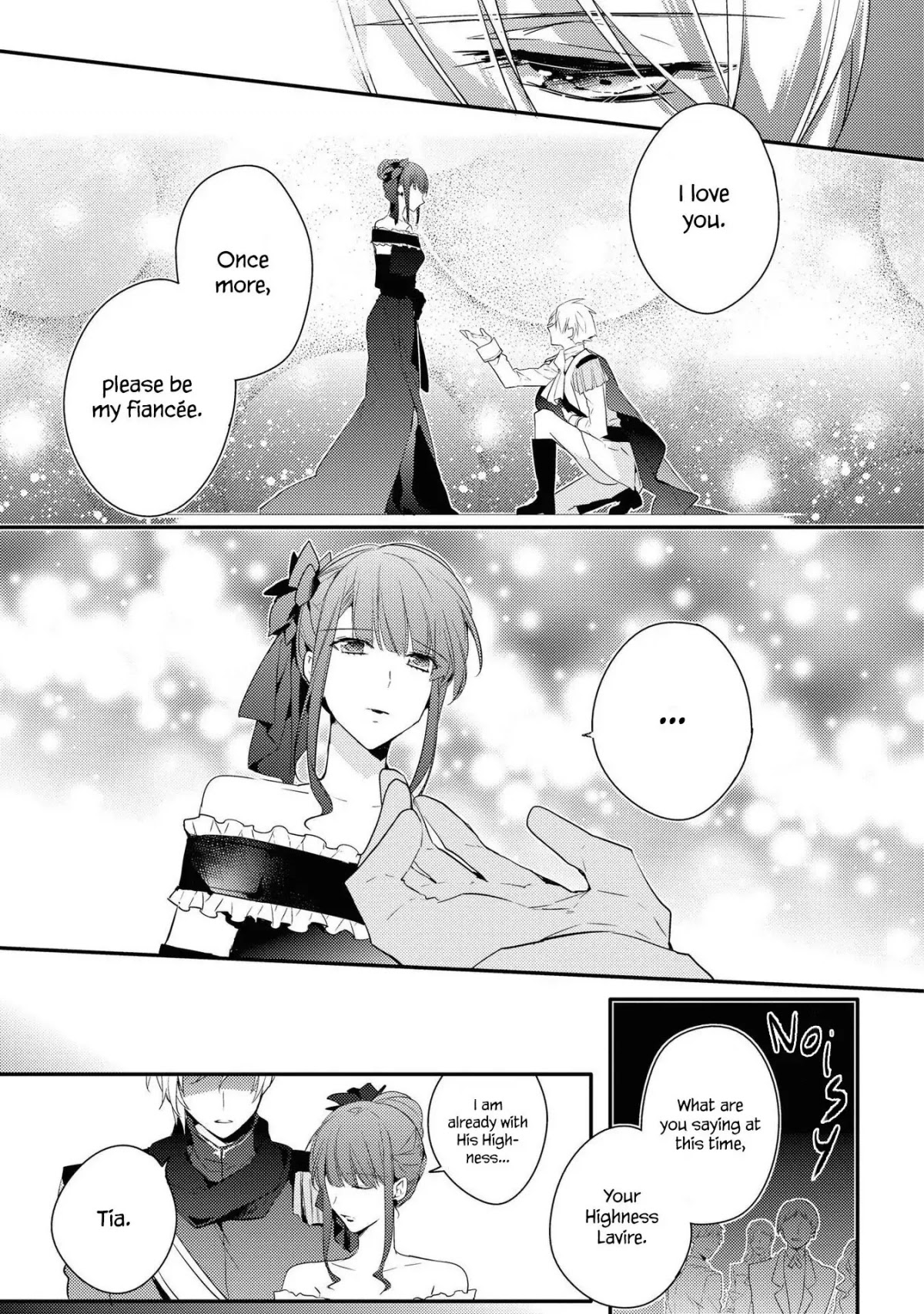 Though I May Be a Villainess, I'll Show You I Can Obtain Happiness! Chapter 5.3 page 17 - Vol.5 Chapter 3: The Melancholic Noble Girl Clad in a Jet-Black Dress