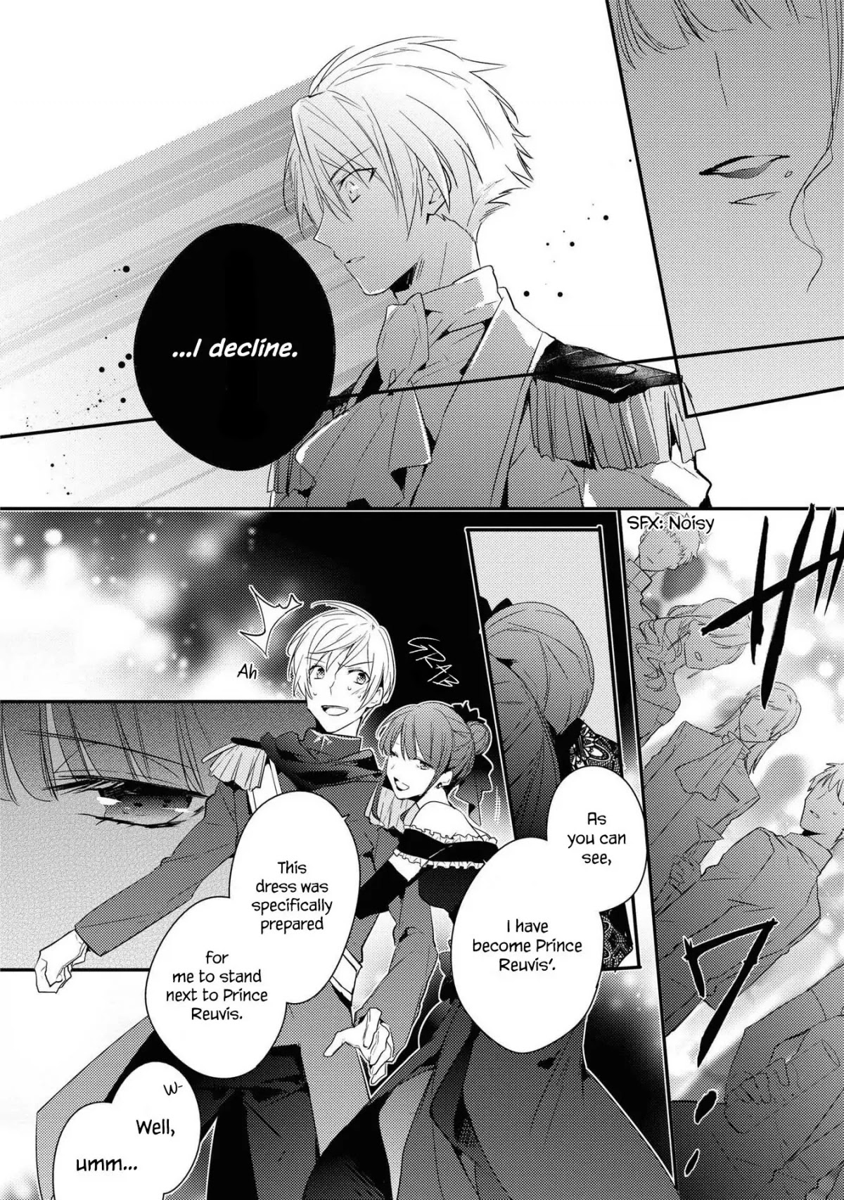 Though I May Be a Villainess, I'll Show You I Can Obtain Happiness! Chapter 5.3 page 22 - Vol.5 Chapter 3: The Melancholic Noble Girl Clad in a Jet-Black Dress