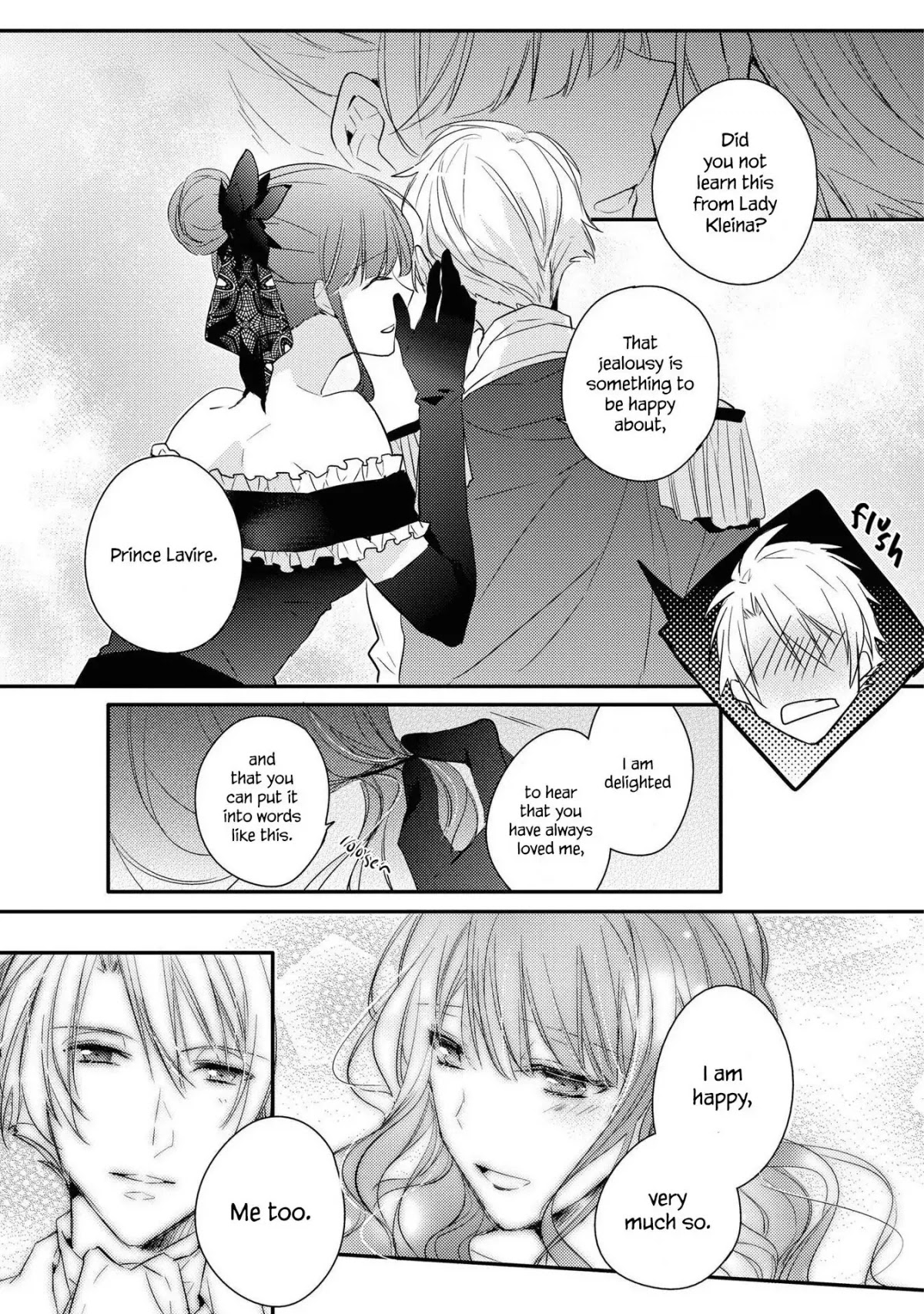 Though I May Be a Villainess, I'll Show You I Can Obtain Happiness! Chapter 5.3 page 25 - Vol.5 Chapter 3: The Melancholic Noble Girl Clad in a Jet-Black Dress