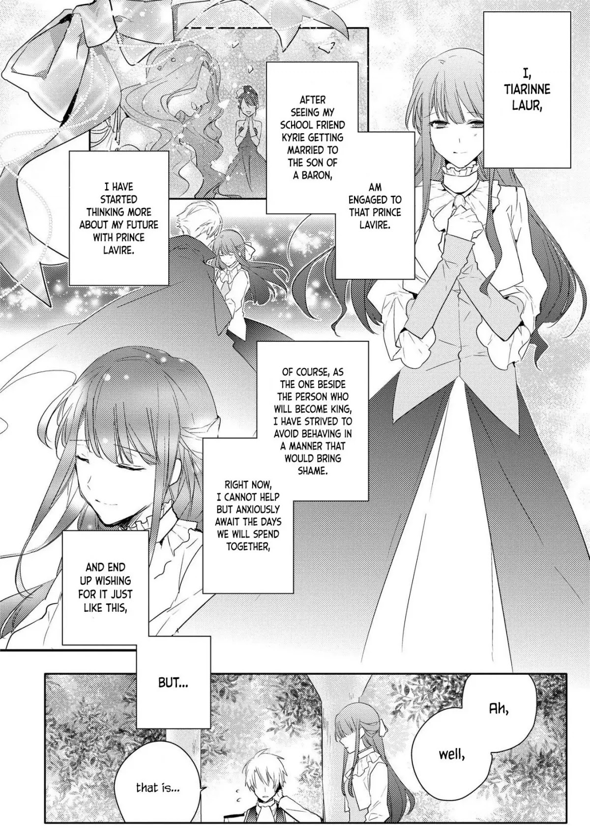 Though I May Be a Villainess, I'll Show You I Can Obtain Happiness! Chapter 5.3 page 4 - Vol.5 Chapter 3: The Melancholic Noble Girl Clad in a Jet-Black Dress