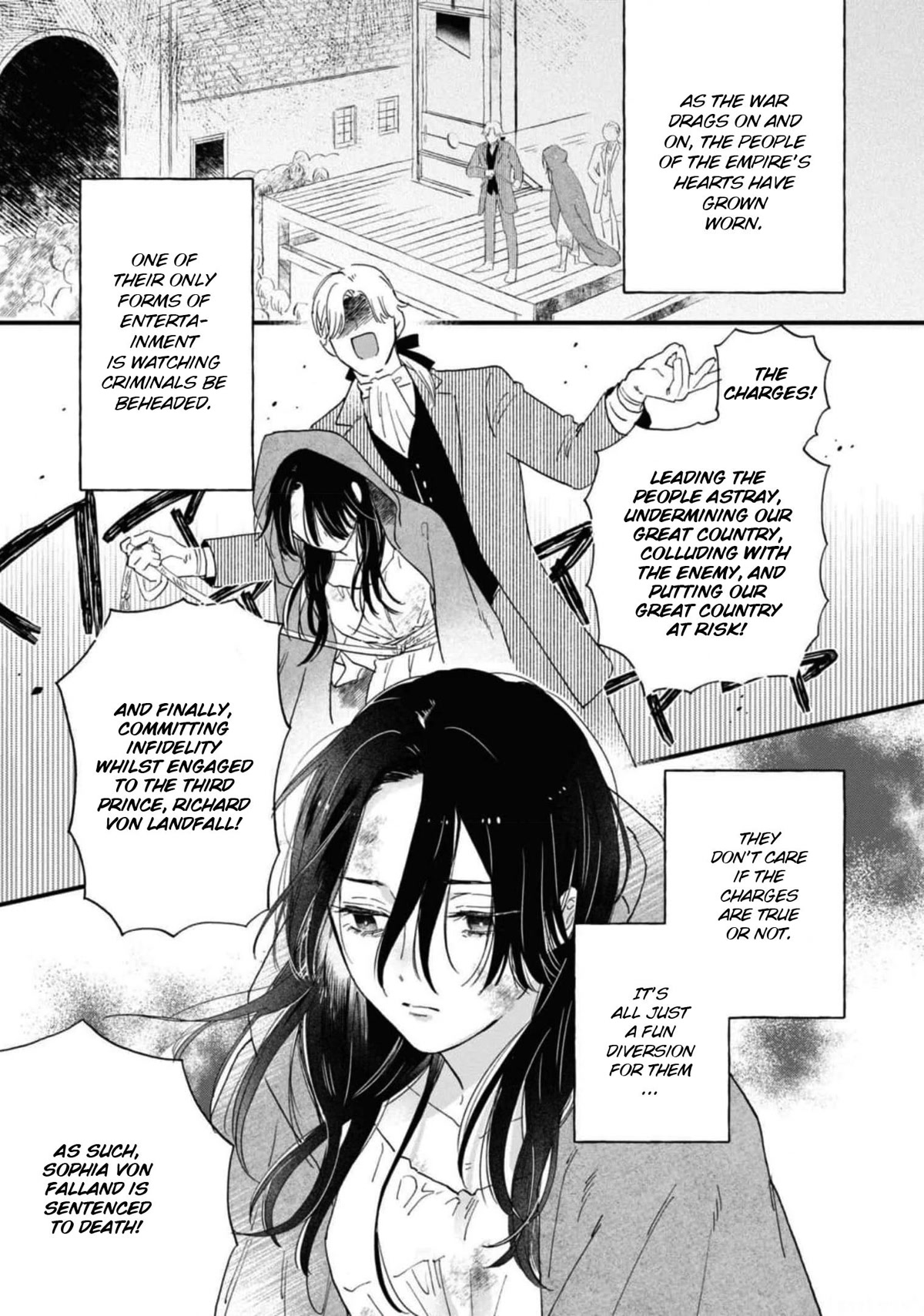 Though I May Be a Villainess, I'll Show You I Can Obtain Happiness! Chapter 7.5 page 3 - Vol.7 Chapter 5: Villainess Slated for Execution Dreams of a Prince to Save Her