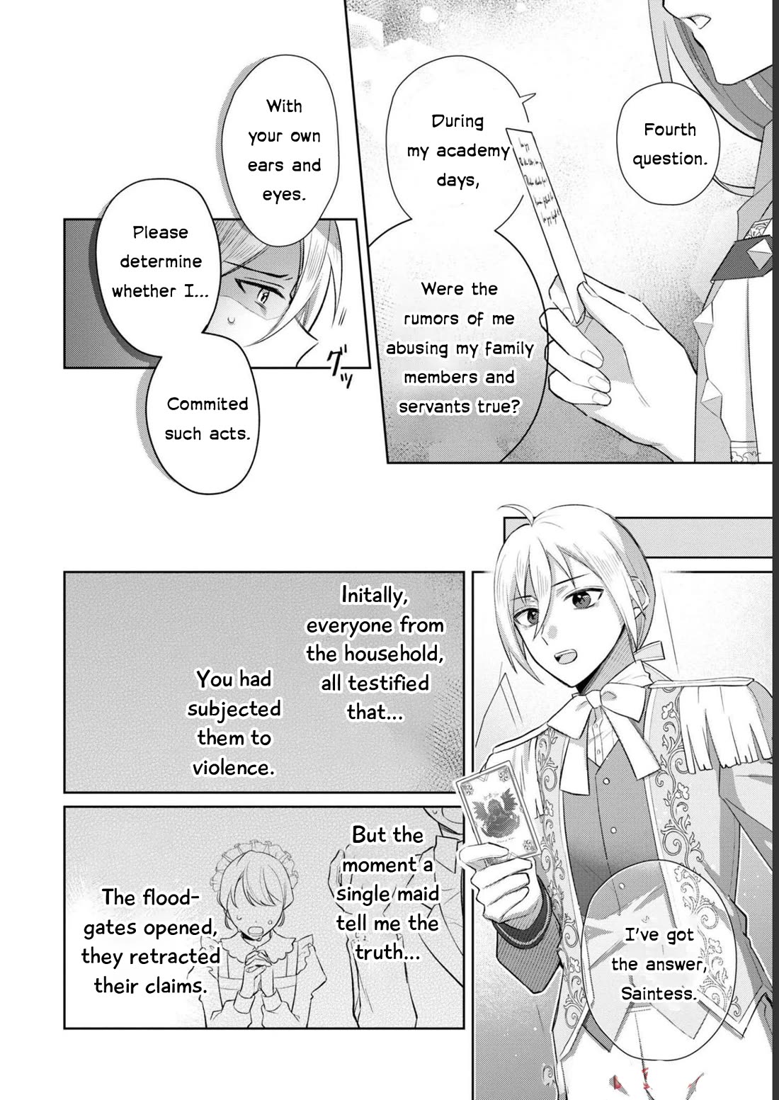 Though I May Be a Villainess, I'll Show You I Can Obtain Happiness! Chapter 8.5 page 28 - Vol.8 Chapter 5: The Goddess Want Me To Do It