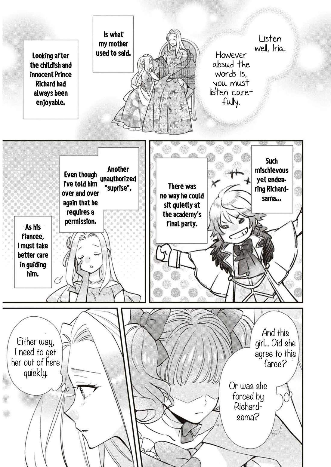 Though I May Be a Villainess, I'll Show You I Can Obtain Happiness! Chapter 9.5 page 13 - Vol.9 Chapter 5: The Gentle Jewel Princess' No Damage Engagement Cancelation Turmoil.