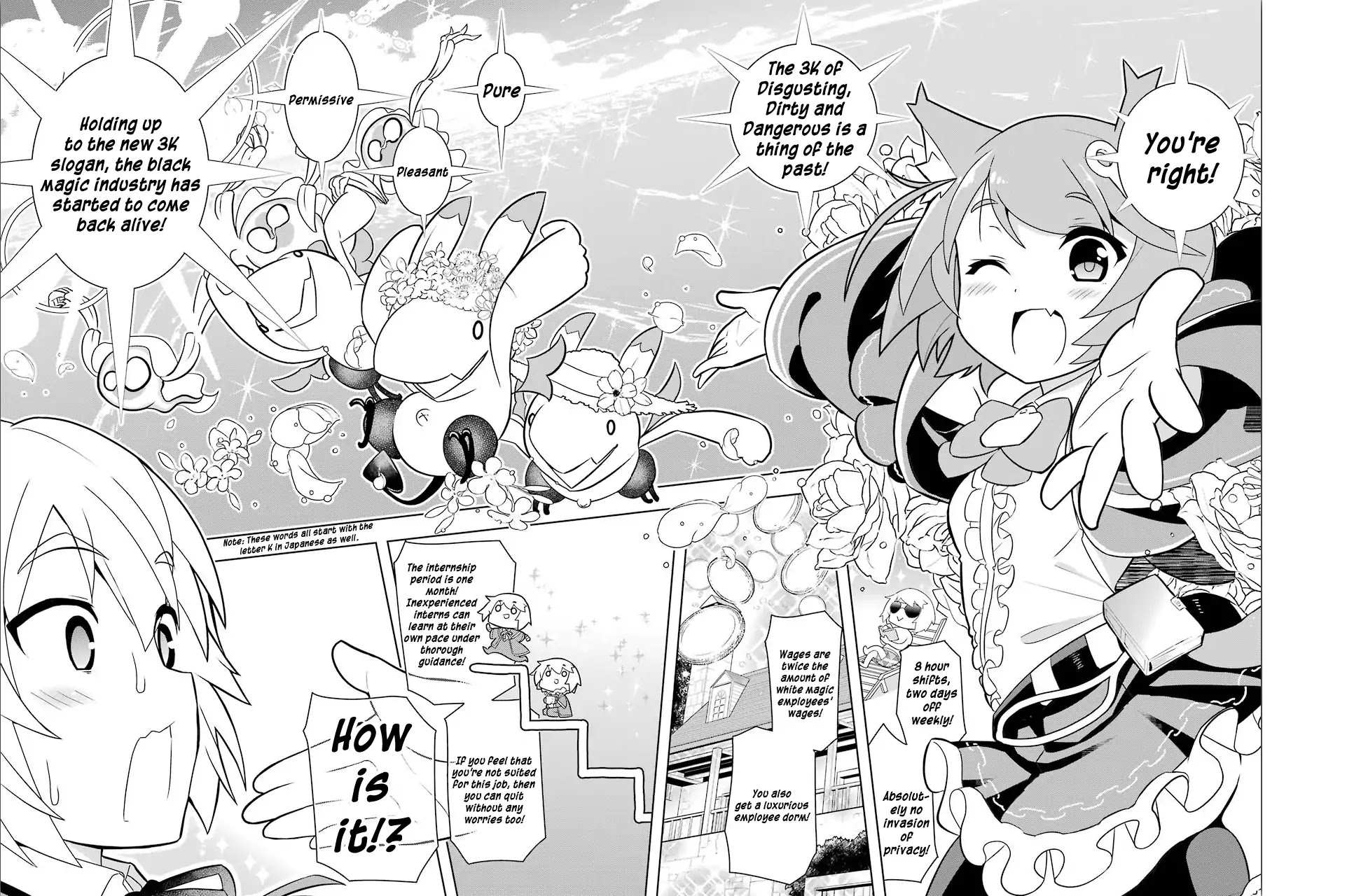 Though Young People Recoil From Entering the Black Magic Industry, I Found Its Treatment of Employees Quite Good When I Entered It, and the President and Familiar Are Cute Too So Everything Is Awesome! Chapter 1 page 19 - Chapter 1