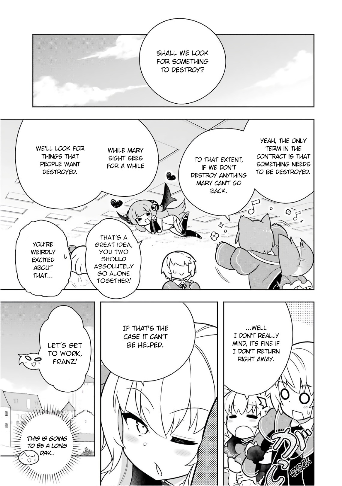 Though Young People Recoil From Entering the Black Magic Industry, I Found Its Treatment of Employees Quite Good When I Entered It, and the President and Familiar Are Cute Too So Everything Is Awesome! Chapter 10 page 19 - Chapter 10: What Would be Good to Destroy?