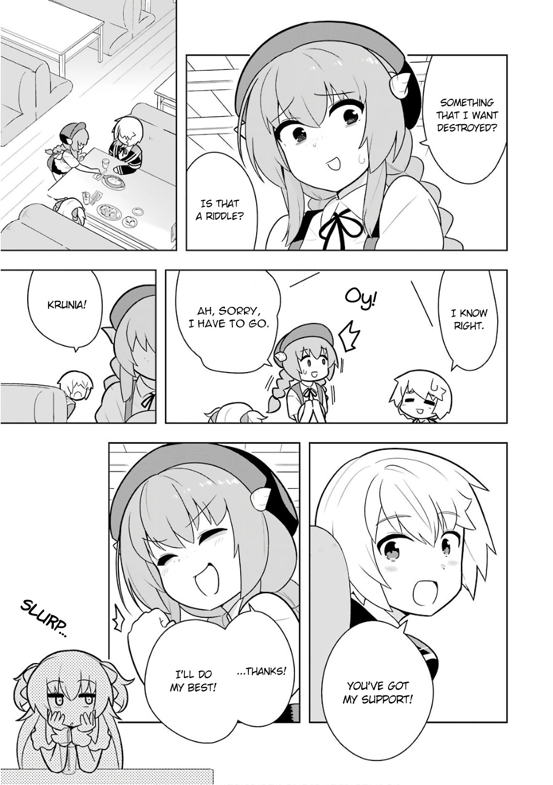 Though Young People Recoil From Entering the Black Magic Industry, I Found Its Treatment of Employees Quite Good When I Entered It, and the President and Familiar Are Cute Too So Everything Is Awesome! Chapter 10 page 21 - Chapter 10: What Would be Good to Destroy?