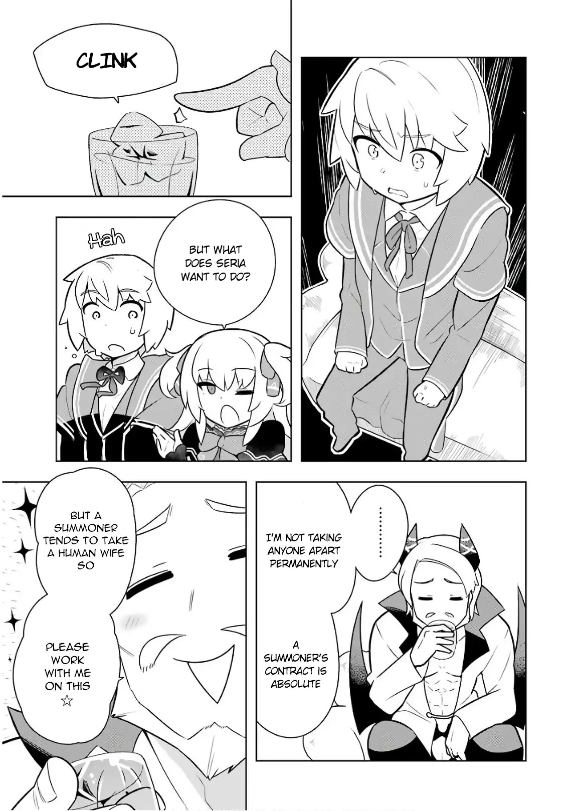 Though Young People Recoil From Entering the Black Magic Industry, I Found Its Treatment of Employees Quite Good When I Entered It, and the President and Familiar Are Cute Too So Everything Is Awesome! Chapter 12 page 29 - Chapter 12