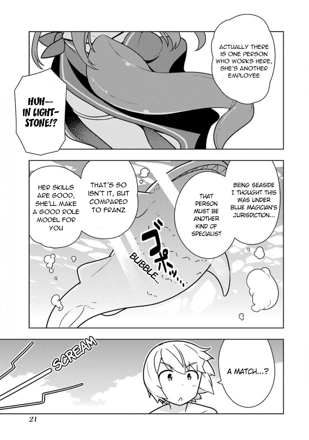 Though Young People Recoil From Entering the Black Magic Industry, I Found Its Treatment of Employees Quite Good When I Entered It, and the President and Familiar Are Cute Too So Everything Is Awesome! Chapter 18 page 22 - Chapter 18: The Start of Beach Season at Lightstone