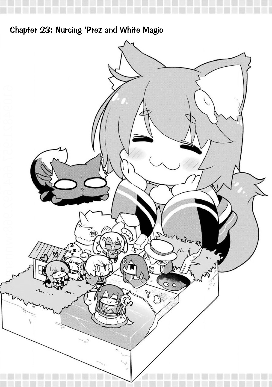 Though Young People Recoil From Entering the Black Magic Industry, I Found Its Treatment of Employees Quite Good When I Entered It, and the President and Familiar Are Cute Too So Everything Is Awesome! Chapter 23 page 1 - Chapter 23: Nursing 'Prez and White Magic