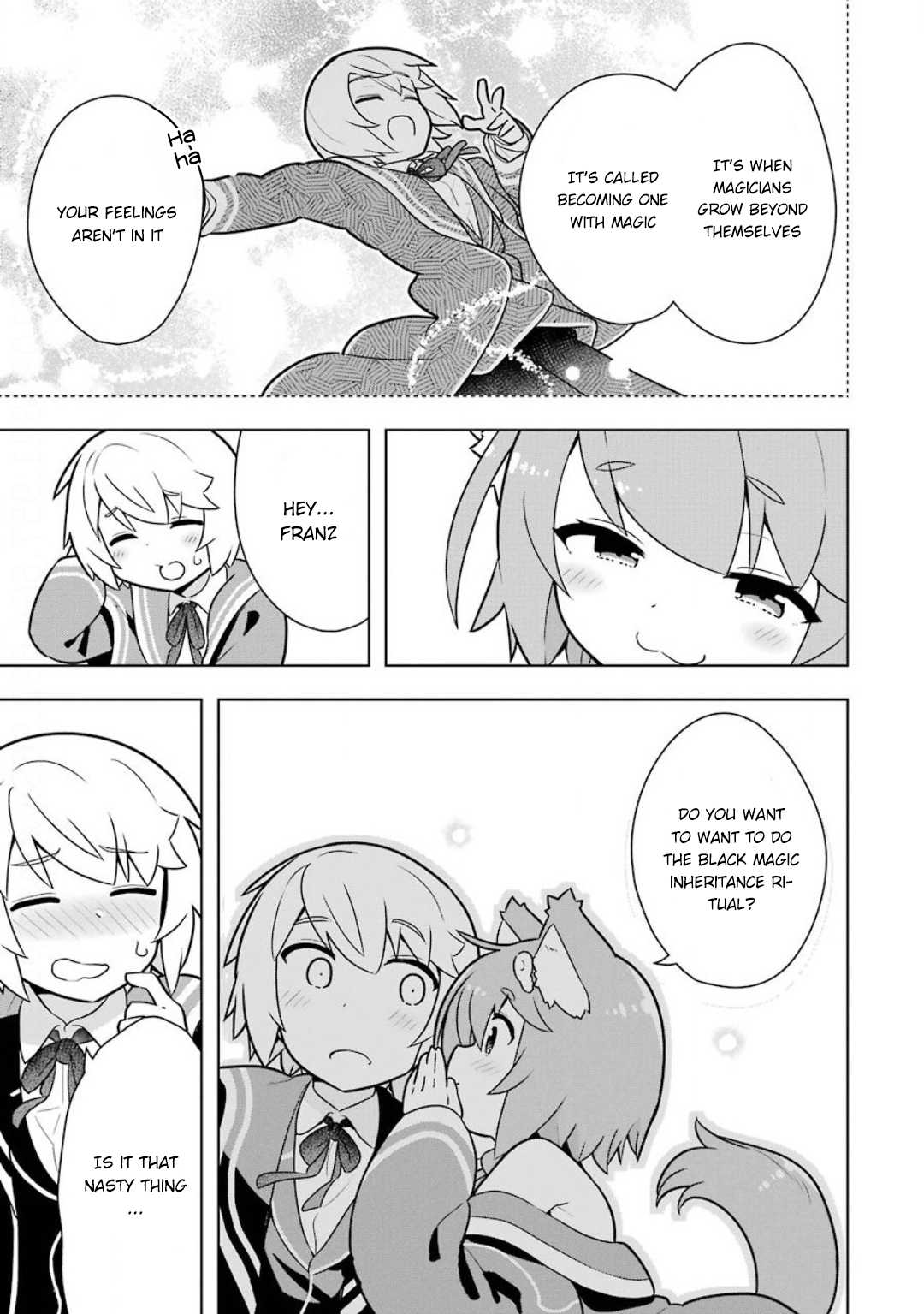Though Young People Recoil From Entering the Black Magic Industry, I Found Its Treatment of Employees Quite Good When I Entered It, and the President and Familiar Are Cute Too So Everything Is Awesome! Chapter 23 page 17 - Chapter 23: Nursing 'Prez and White Magic
