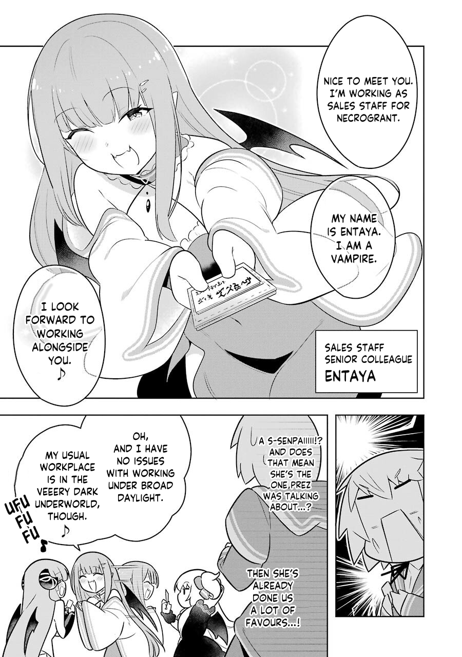 Though Young People Recoil From Entering the Black Magic Industry, I Found Its Treatment of Employees Quite Good When I Entered It, and the President and Familiar Are Cute Too So Everything Is Awesome! Chapter 35 page 21 - Chapter 35: Vampire-senpai's Customer Service Lessons