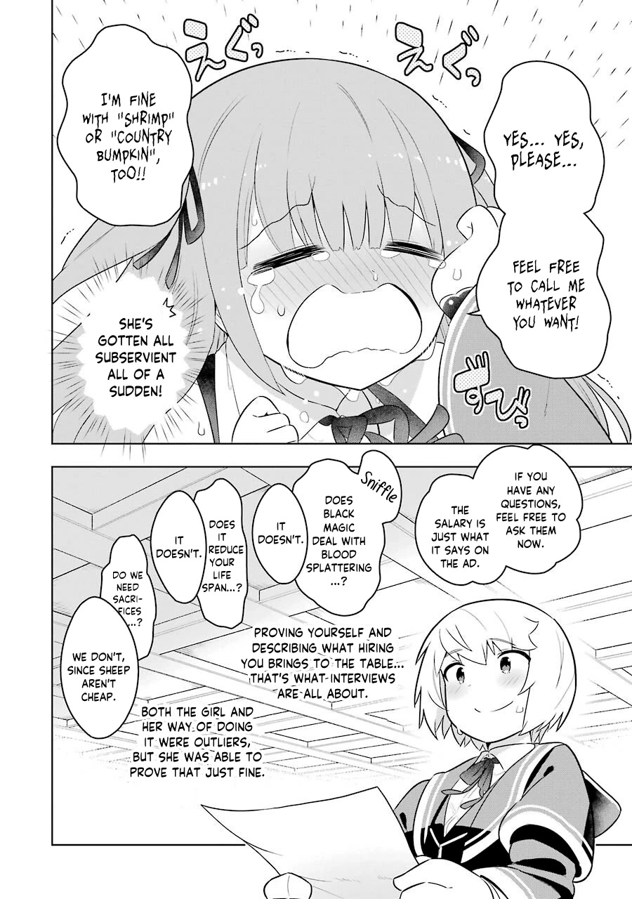 Though Young People Recoil From Entering the Black Magic Industry, I Found Its Treatment of Employees Quite Good When I Entered It, and the President and Familiar Are Cute Too So Everything Is Awesome! Chapter 38 page 18 - Chapter 38: Franz Holds an Interview