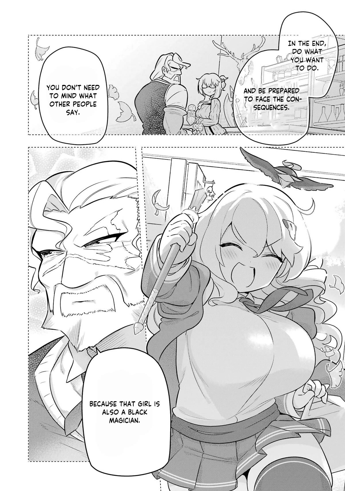 Though Young People Recoil From Entering the Black Magic Industry, I Found Its Treatment of Employees Quite Good When I Entered It, and the President and Familiar Are Cute Too So Everything Is Awesome! Chapter 41 page 36 - Chapter 41: Elanor's New Job