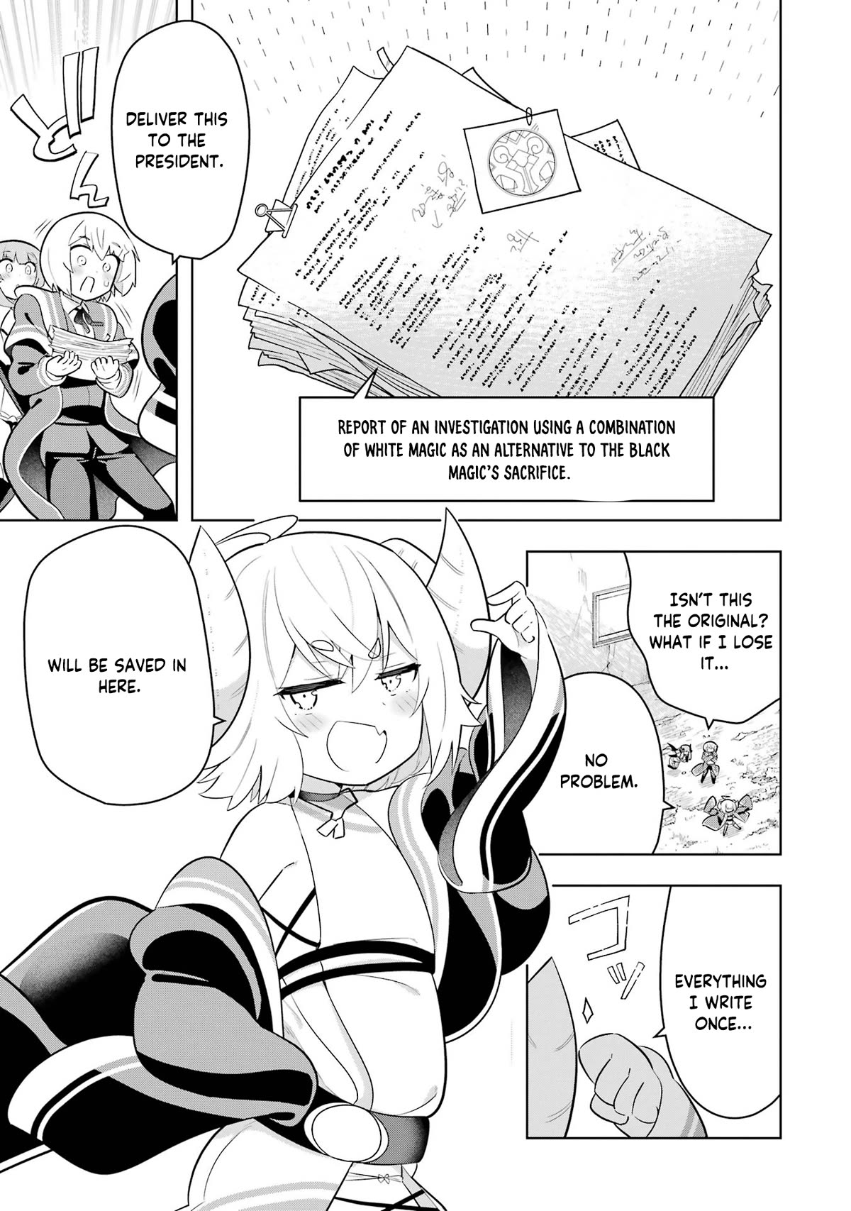 Though Young People Recoil From Entering the Black Magic Industry, I Found Its Treatment of Employees Quite Good When I Entered It, and the President and Familiar Are Cute Too So Everything Is Awesome! Chapter 43 page 44 - Chapter 43: The Company's Eccentric Researcher