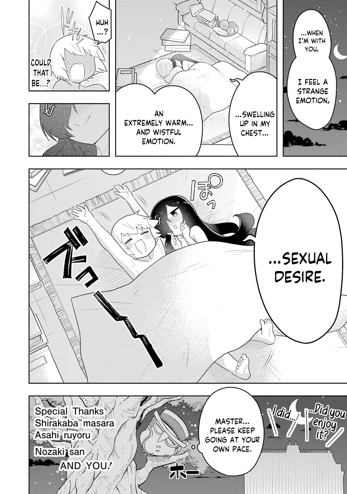 Though Young People Recoil From Entering the Black Magic Industry, I Found Its Treatment of Employees Quite Good When I Entered It, and the President and Familiar Are Cute Too So Everything Is Awesome! Chapter 46.5 page 11 - Chapter 46.5: Senpai's Reward