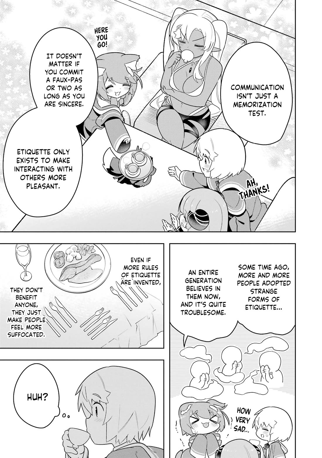 Though Young People Recoil From Entering the Black Magic Industry, I Found Its Treatment of Employees Quite Good When I Entered It, and the President and Familiar Are Cute Too So Everything Is Awesome! Chapter 48 page 11 - Chapter 48: Overcoming Weird Ettiquette