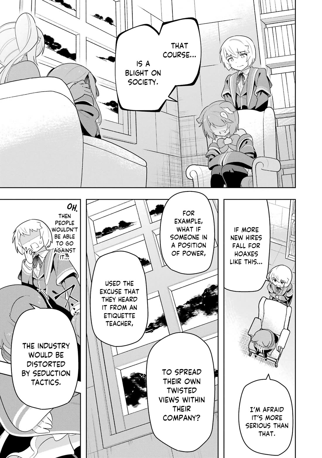 Though Young People Recoil From Entering the Black Magic Industry, I Found Its Treatment of Employees Quite Good When I Entered It, and the President and Familiar Are Cute Too So Everything Is Awesome! Chapter 48 page 19 - Chapter 48: Overcoming Weird Ettiquette