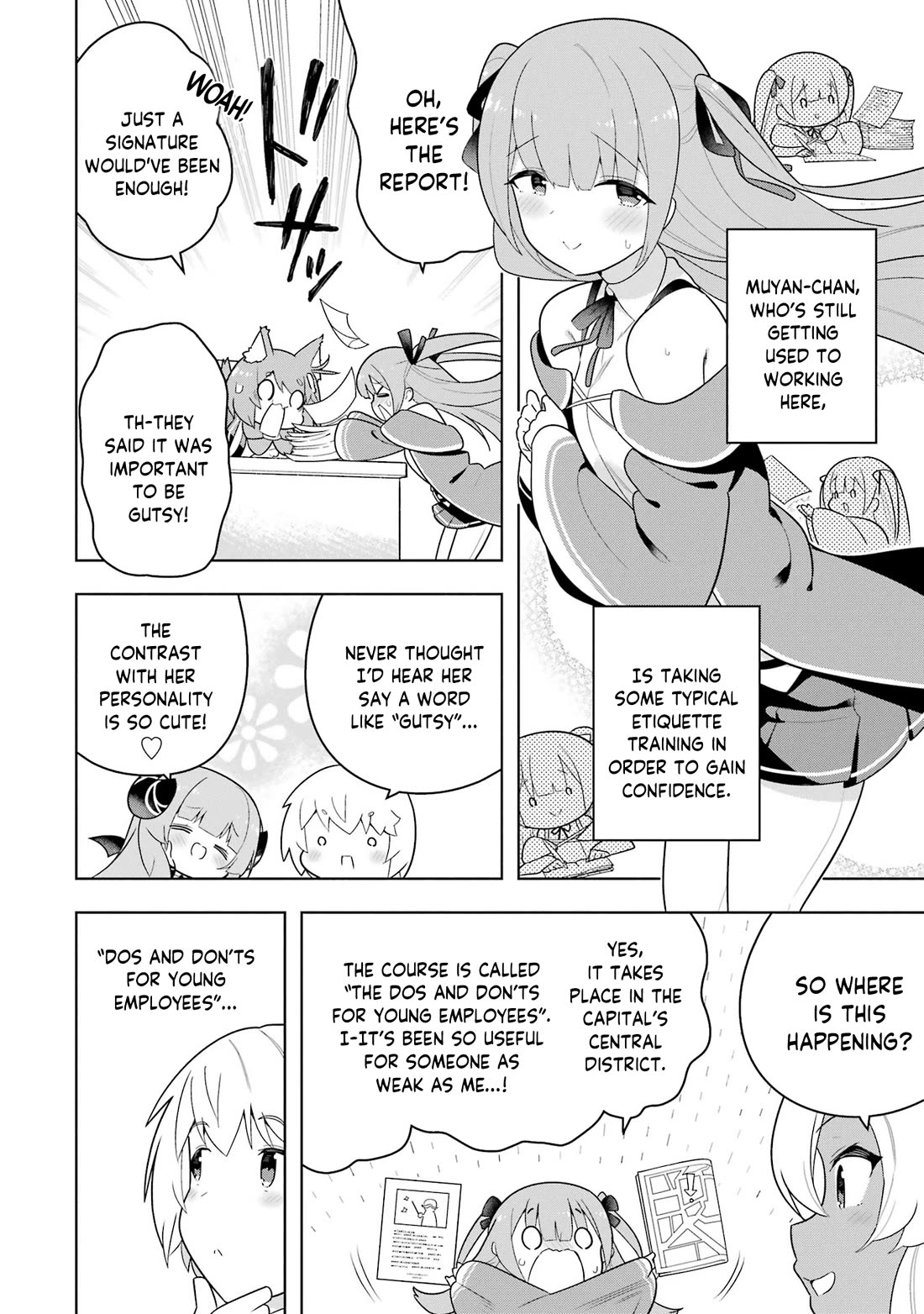 Though Young People Recoil From Entering the Black Magic Industry, I Found Its Treatment of Employees Quite Good When I Entered It, and the President and Familiar Are Cute Too So Everything Is Awesome! Chapter 48 page 4 - Chapter 48: Overcoming Weird Ettiquette