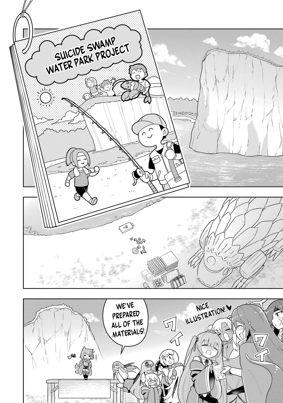 Though Young People Recoil From Entering the Black Magic Industry, I Found Its Treatment of Employees Quite Good When I Entered It, and the President and Familiar Are Cute Too So Everything Is Awesome! Chapter 49 page 4 - Chapter 49: The Suicide Swamp Water Park Project