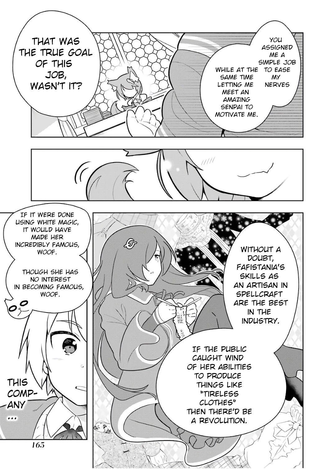Though Young People Recoil From Entering the Black Magic Industry, I Found Its Treatment of Employees Quite Good When I Entered It, and the President and Familiar Are Cute Too So Everything Is Awesome! Chapter 5 page 11 - Chapter 5: Necro Grant has Great Pay and the President, Familiar and Senpai are all Cute. It's the Best.