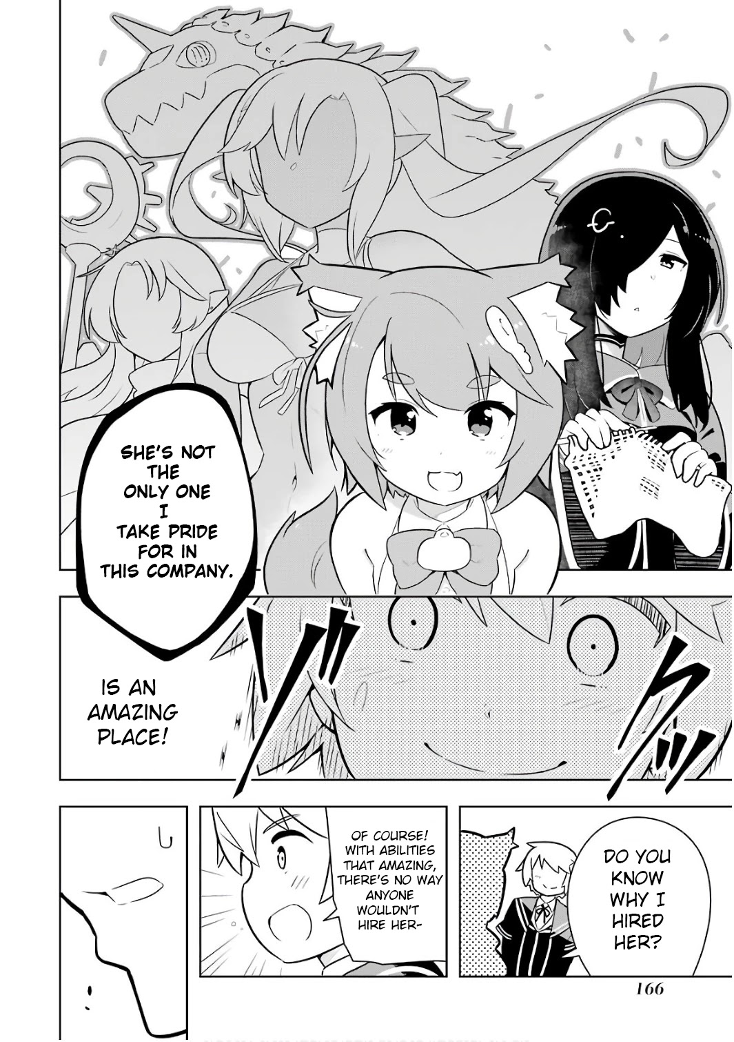 Though Young People Recoil From Entering the Black Magic Industry, I Found Its Treatment of Employees Quite Good When I Entered It, and the President and Familiar Are Cute Too So Everything Is Awesome! Chapter 5 page 12 - Chapter 5: Necro Grant has Great Pay and the President, Familiar and Senpai are all Cute. It's the Best.