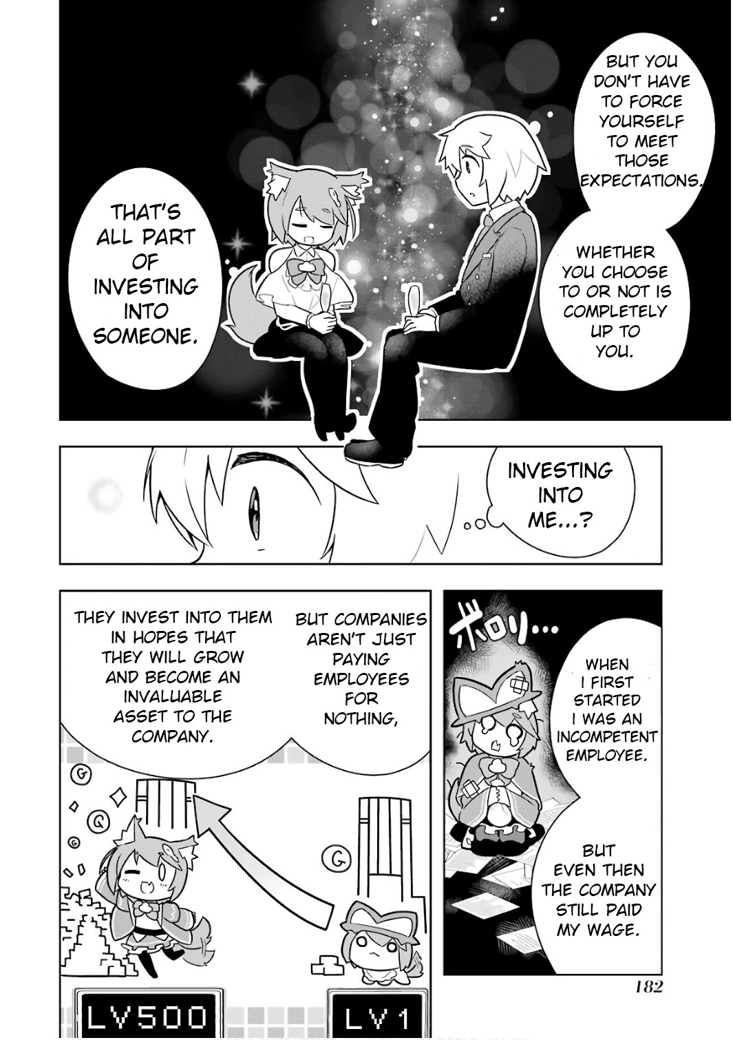 Though Young People Recoil From Entering the Black Magic Industry, I Found Its Treatment of Employees Quite Good When I Entered It, and the President and Familiar Are Cute Too So Everything Is Awesome! Chapter 5 page 28 - Chapter 5: Necro Grant has Great Pay and the President, Familiar and Senpai are all Cute. It's the Best.