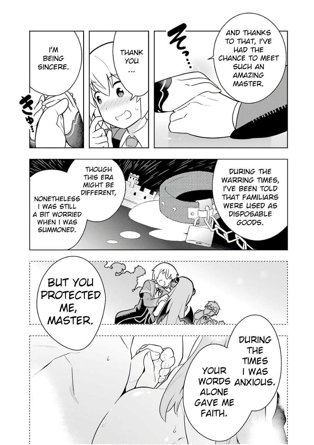 Though Young People Recoil From Entering the Black Magic Industry, I Found Its Treatment of Employees Quite Good When I Entered It, and the President and Familiar Are Cute Too So Everything Is Awesome! Chapter 5 page 31 - Chapter 5: Necro Grant has Great Pay and the President, Familiar and Senpai are all Cute. It's the Best.