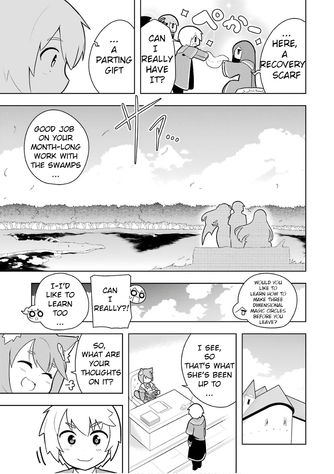 Though Young People Recoil From Entering the Black Magic Industry, I Found Its Treatment of Employees Quite Good When I Entered It, and the President and Familiar Are Cute Too So Everything Is Awesome! Chapter 5 page 9 - Chapter 5: Necro Grant has Great Pay and the President, Familiar and Senpai are all Cute. It's the Best.