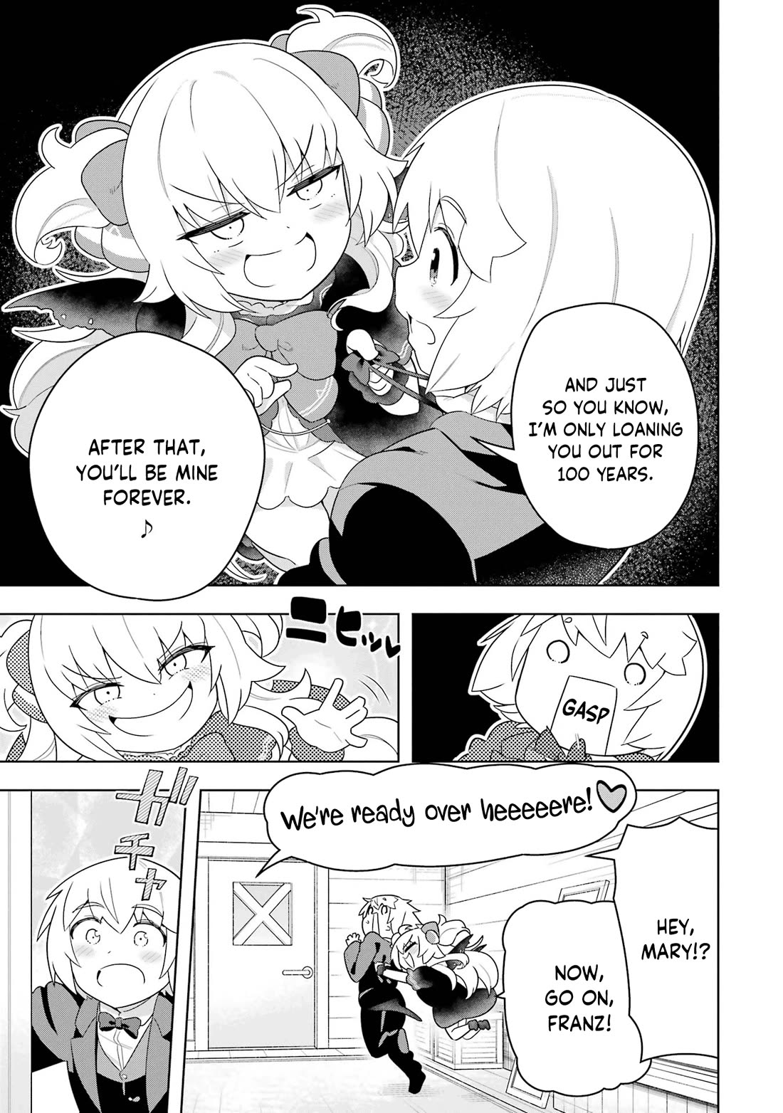 Though Young People Recoil From Entering the Black Magic Industry, I Found Its Treatment of Employees Quite Good When I Entered It, and the President and Familiar Are Cute Too So Everything Is Awesome! Chapter 50 page 44 - Chapter 50: The Perks of Working in the Black Magic Industry [END]