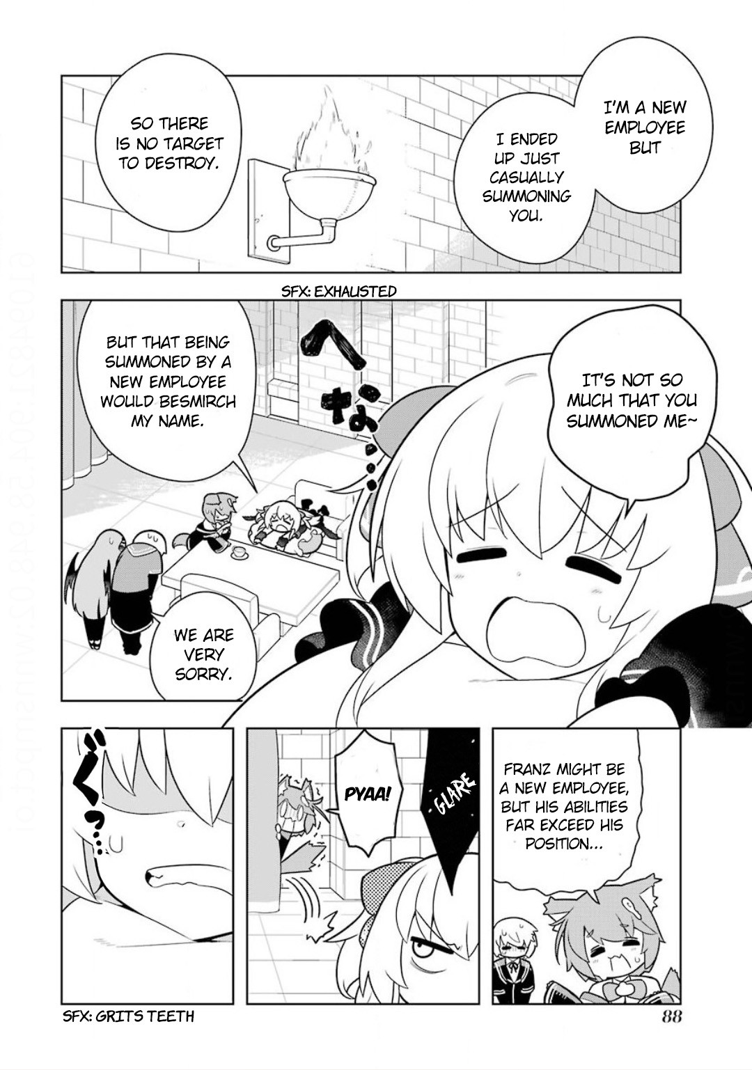 Though Young People Recoil From Entering the Black Magic Industry, I Found Its Treatment of Employees Quite Good When I Entered It, and the President and Familiar Are Cute Too So Everything Is Awesome! Chapter 9 page 4 - Chapter 9: The Nightmare Ancestor is Sleep Deprived
