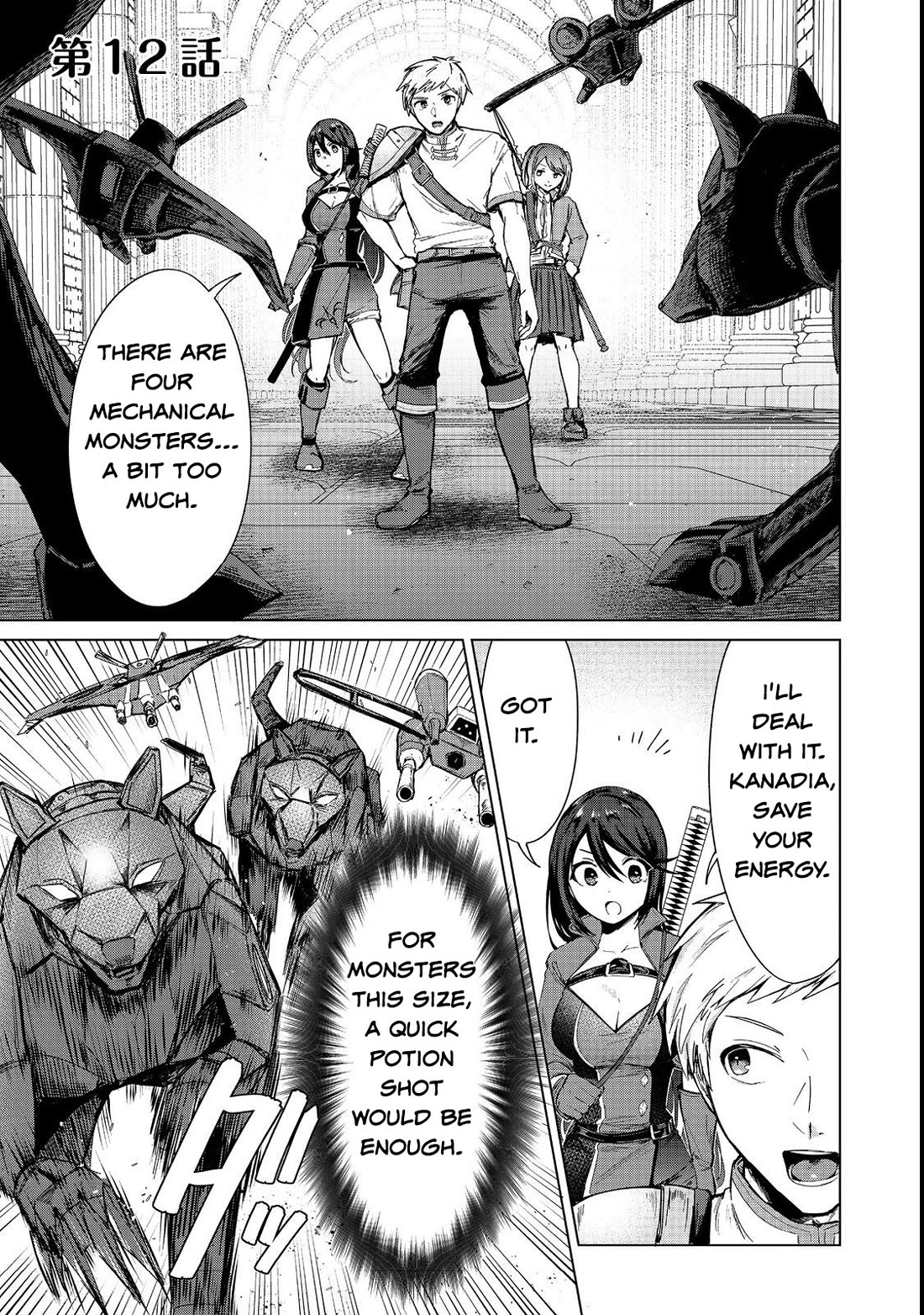 Throwing Potions at 160km/h! I Will Become the Strongest Adventurer by Throwing a Universal Recovery Medicine!? @COMIC Chapter 12 page 1 - Chapter 12