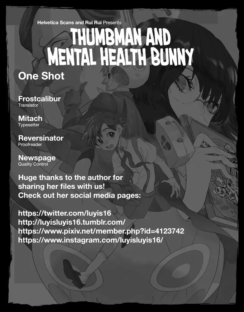 Thumbman and Mental Health Bunny Chapter 0 page 1 - Chapter 0: Oneshot