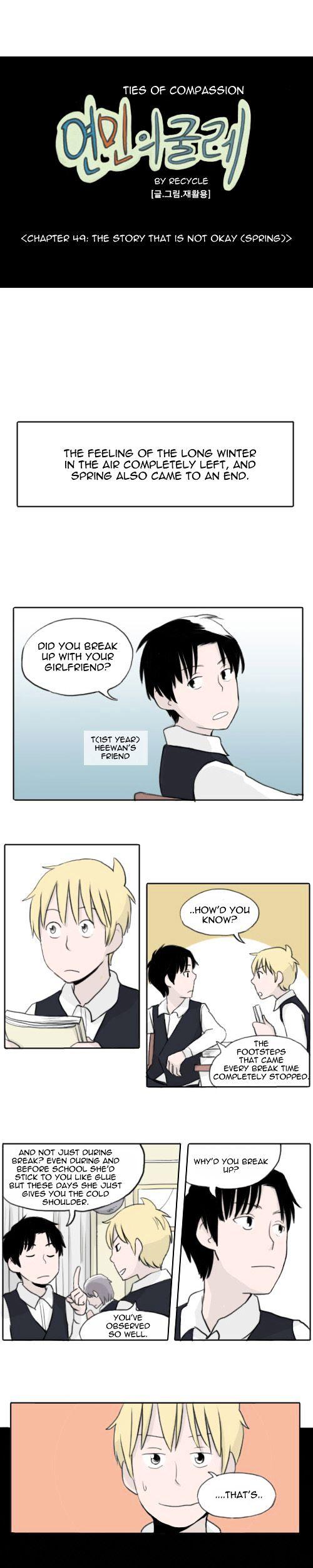 Ties of Compassion Chapter 49 page 1 - Chapter 49 : The Story That Is Not Okay (Spring)