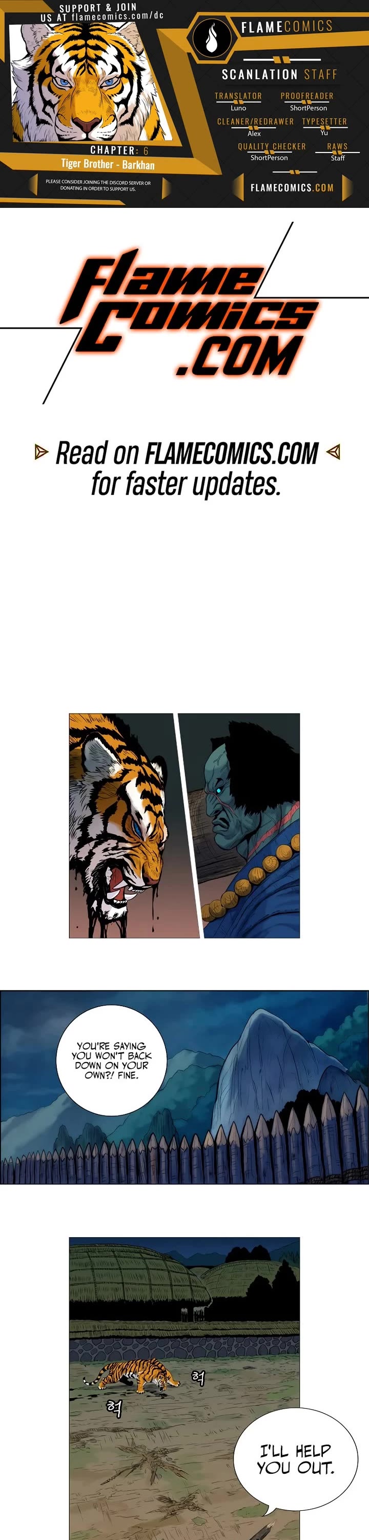 Tiger Brother - Barkhan Chapter 6 page 1 - Chapter 6: Counterattack - Power Through, San-Gun!
