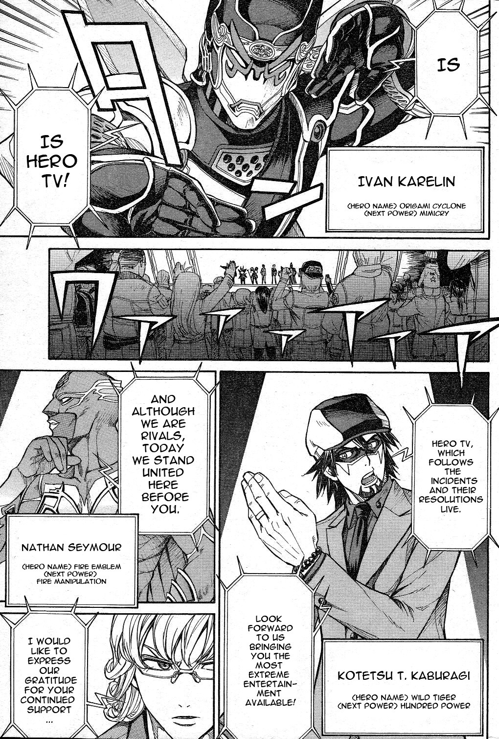 Tiger & Bunny Chapter 1 page 7 - Chapter 1: Better a live coward than a dead hero...?