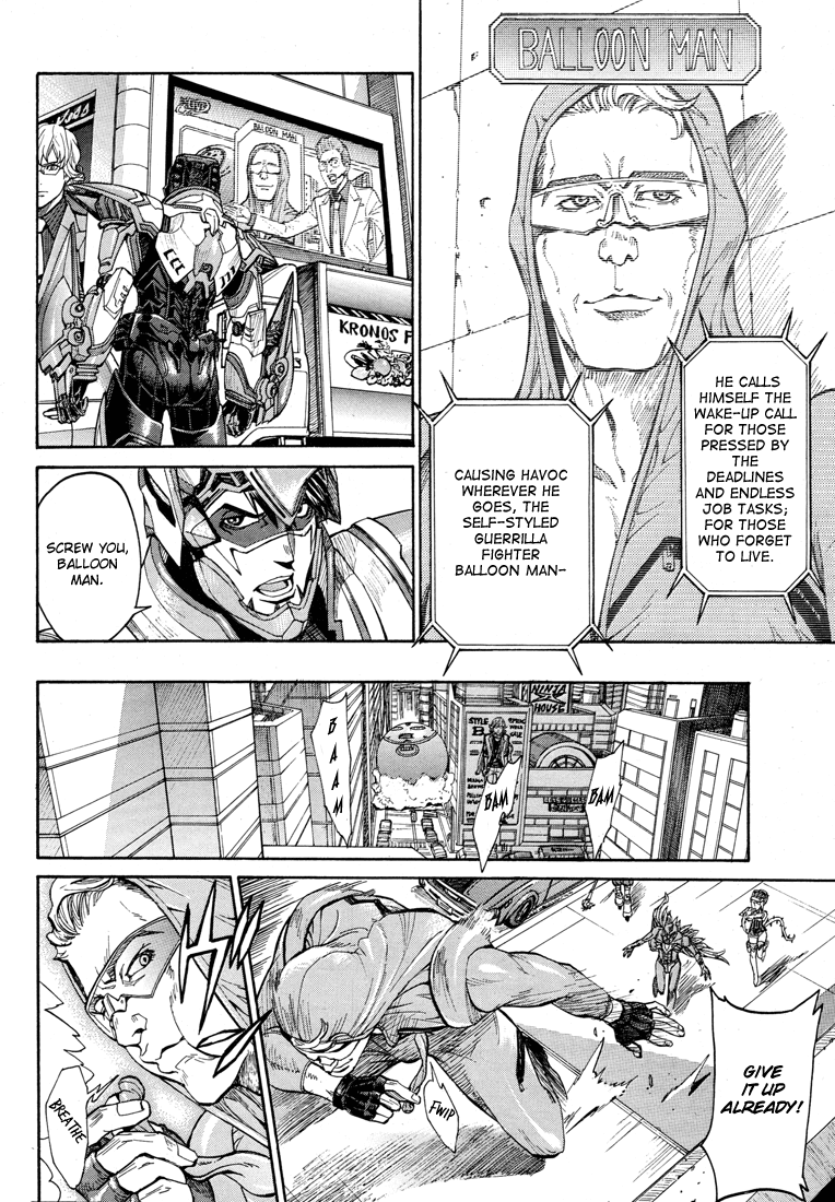 Tiger & Bunny Chapter 12 page 12 - Chapter 12: Look at the both sides of the shield. [sic]