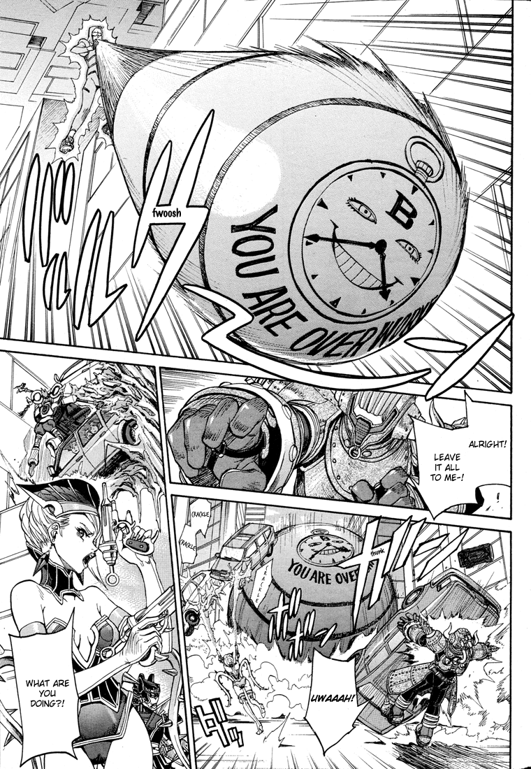 Tiger & Bunny Chapter 12 page 13 - Chapter 12: Look at the both sides of the shield. [sic]