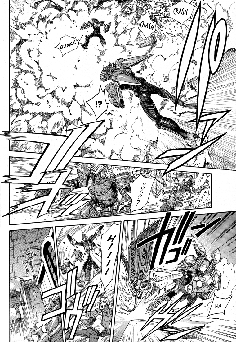 Tiger & Bunny Chapter 12 page 22 - Chapter 12: Look at the both sides of the shield. [sic]