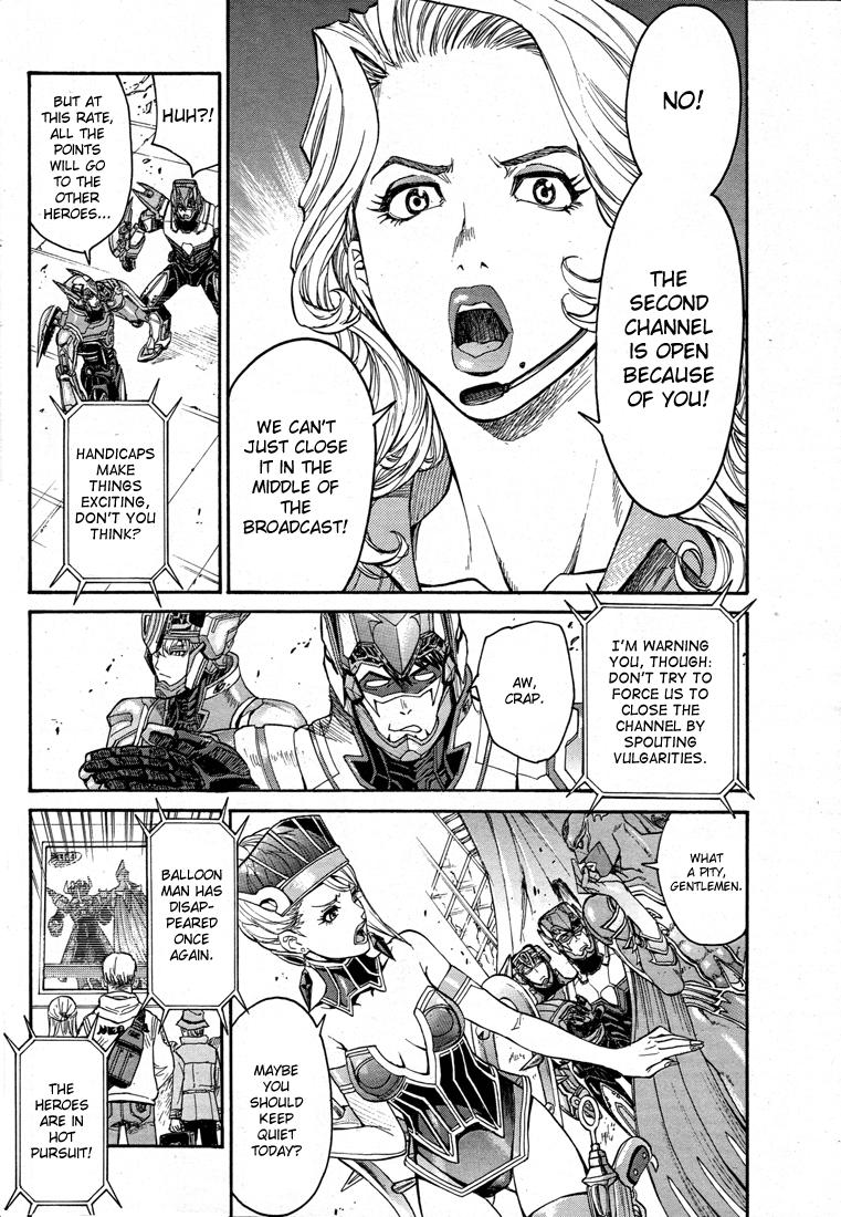 Tiger & Bunny Chapter 12 page 24 - Chapter 12: Look at the both sides of the shield. [sic]