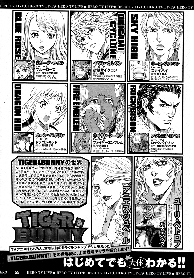Tiger & Bunny Chapter 12 page 3 - Chapter 12: Look at the both sides of the shield. [sic]