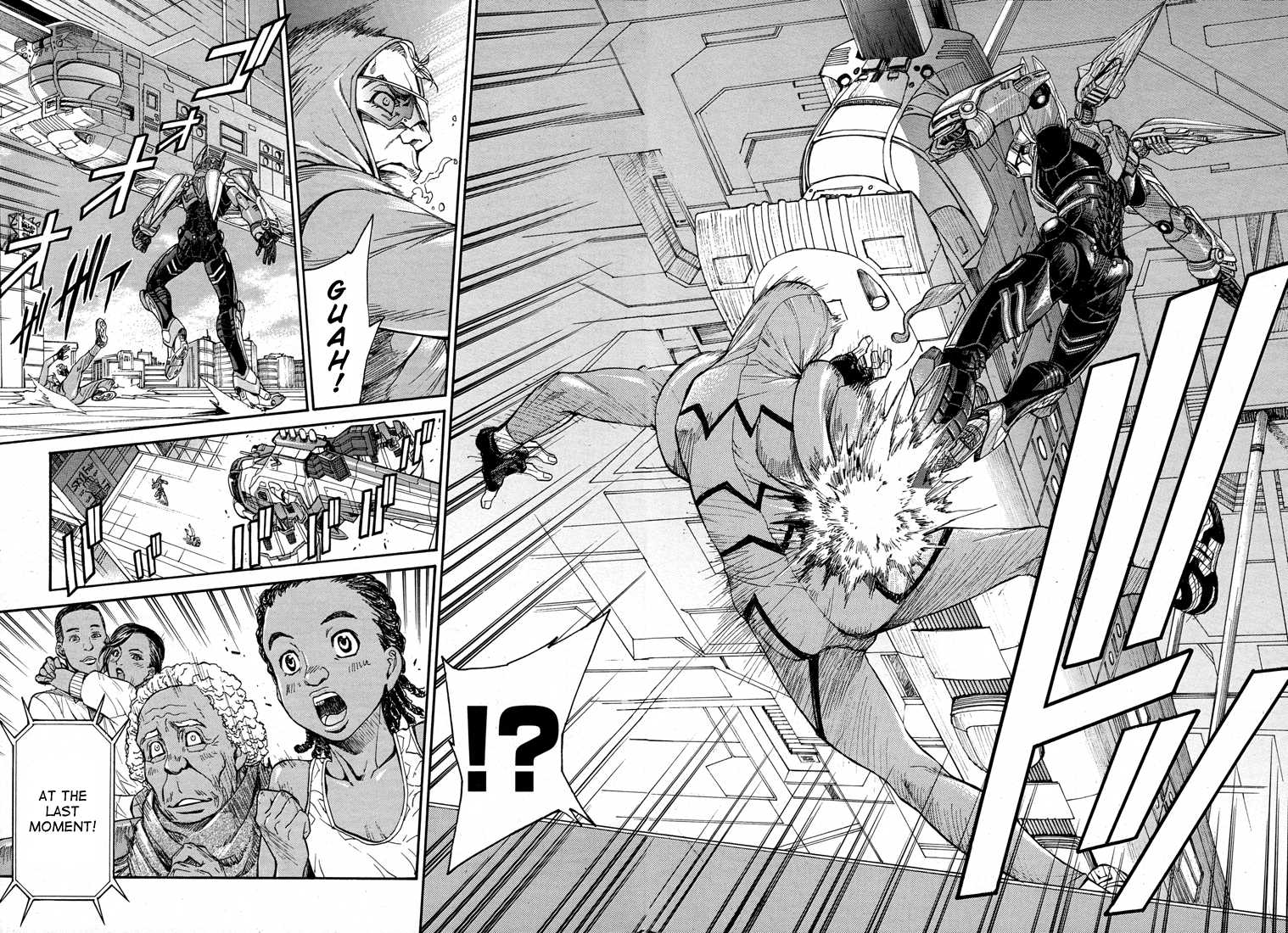 Tiger & Bunny Chapter 12 page 30 - Chapter 12: Look at the both sides of the shield. [sic]