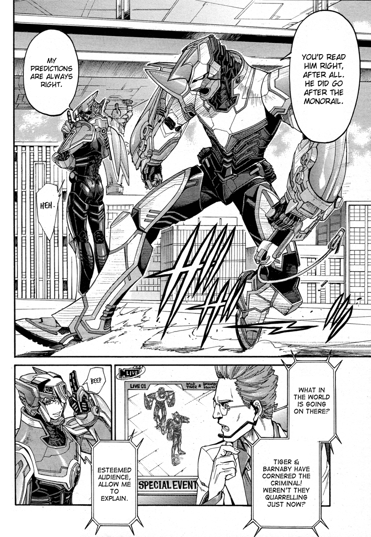 Tiger & Bunny Chapter 12 page 31 - Chapter 12: Look at the both sides of the shield. [sic]